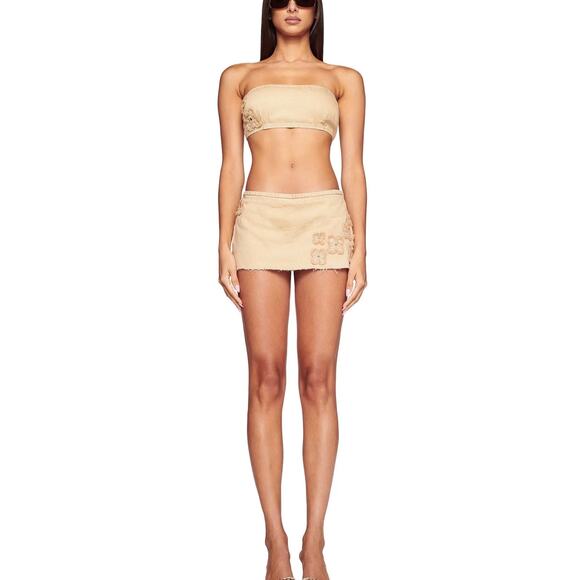 I.AM.GIA Fauna Mini Skort Tan Demin Women's XS New - Picture 15 of 16